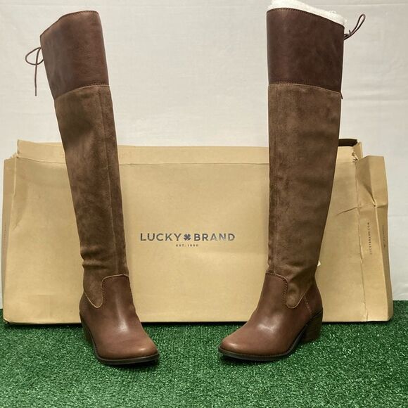 NWT Lucky Brand Komah Over the knee boots women’s size 5.5 (OKPM-07-050) - Picture 1 of 14